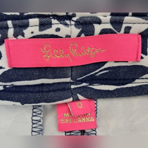 Lilly Pulitzer Kelly Stretch Knit Ankle Pants By Land or Sea Size 0 - Picture 8 of 15